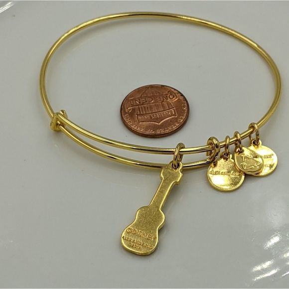 Alex and Ani Disney Gold Coco Guitar Bracelet - Picture 10 of 11
